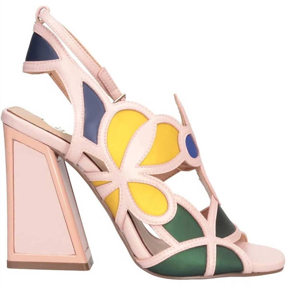 NEW EXE women's dominic high heeled block sandal in pink